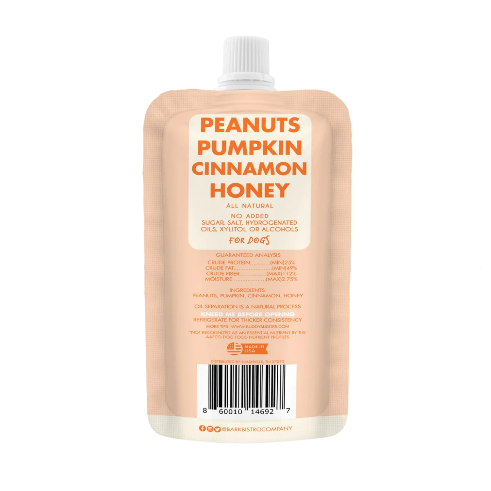 Peanuts Pumpkin Cinnamon Honey product packaging on a white background
