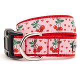 The Worthy Dog Cherries Jubilee Dog Collar Pink