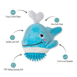 Fringe Feeling Whaley Good Plush Dog Toy