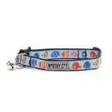 The Worthy Cat Fishy Cat Collar Blue