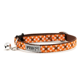 The Worthy Cat Fall Check Cat Collar Brown/Orange