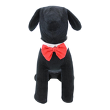 Doggie Design White Collar With Red Satin Bow Tie