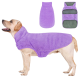 Double-Sided Plush Pet Coat Purple/Grey