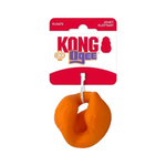 Orange dog toy with 'Kong' branding on a white background