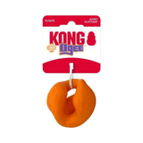 Orange dog toy with 'Kong' branding on a white background