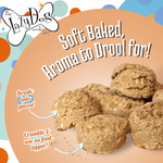 Bag of Muttillows dog treats with colorful design