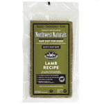 Package of Northwest Naturals raw diet for dogs with a lamb recipe.