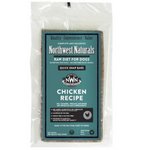 Northwest Naturals raw diet for dogs packaging with chicken recipe label.