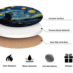 Diagram of a coaster with layers and features labeled