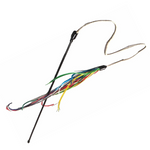 Fishing lure with colorful skirt on a white background