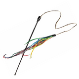 Fishing lure with colorful skirt on a white background