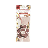 Pet House car air freshener packaging with apple cider scent on a white background