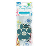 Pet House car air freshener with paw shape in packaging