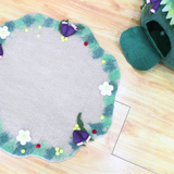 Woollyfelt Cat Cave with Berries Design and Mat