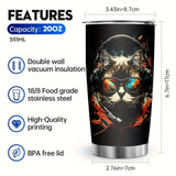 Gamer Cat Black Tumbler 20oz