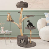 Solid Wood Luxury Cat Condo Brown