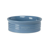 Fringe Woof Blue Sculpted Dog Bowl