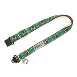The Worthy Cat Football Field Green Cat Collar