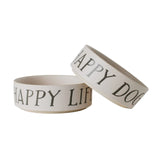 Happy Dog Stoneware Pet Bowl