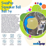 Soda Pup Glow Squeaker Ball