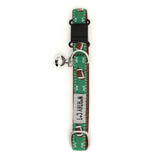 The Worthy Cat Football Field Green Cat Collar