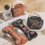 Adorable Embroidered Bone-Shaped Plush Toy or Purse