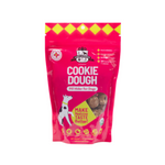 Pink package of 'Cookie Dough' pill hiding for dogs on a white background