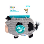 Dog toy shaped like a sheep with Fattiez branding on a white background