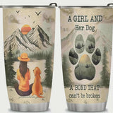 A Girl And Her Dog 20oz Stainless Steel Tumbler with Straw