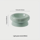 Elevated Ceramic Pet Bowls Light Green