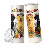 Labrador Retriever Floral Insulated Tumbler 20oz