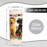 Labrador Retriever Floral Insulated Tumbler 20oz