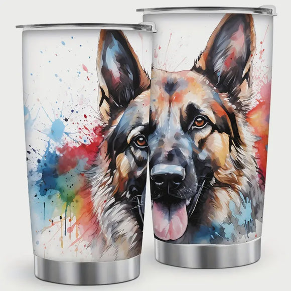 German Shepherd Grafitti Design 20oz Tumbler