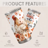 A Girl Who Loves Chickens Stainless Steel Tumbler