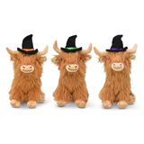 Multipet Highland Cow Shaggy with Witch Hat 8in Asst