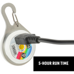 Keychain light with carabiner and cable, featuring Nite Ize branding, on a white background.