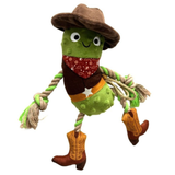 ROCT Buckin Bone Pickle Rope & Squeaker Dog Toy
