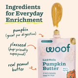 Woof Pet Lickwells Pumpkin Butter 12oz