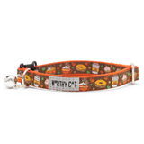The Worthy Cat Pumpkin Spice Cat Collar Brown