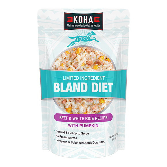 KOHA Dog Bland Beef Rice Pouch 12.5oz