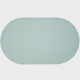 Rectangular light green cushion on a white background