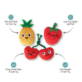 Fringe Don't Panic We're Organic Plush Dog Toy 3pk