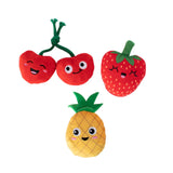 Fringe Don't Panic We're Organic Plush Dog Toy 3pk