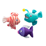 Fringe Any Fin Is Possible Plush Dog Toy 3pk