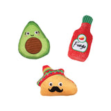 Fringe Taste The Heat Plush Dog Toy 3pk
