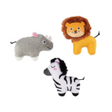 Fringe Meet At The Zoo Plush Dog Toy 3pk