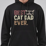 Best Cat Dad Ever Men's Black Hoodie