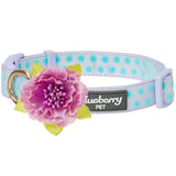 Blueberry Pet Pastel Purple Polka Dot Med Dog Collar