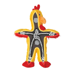 Plush toy resembling a rooster on a white background