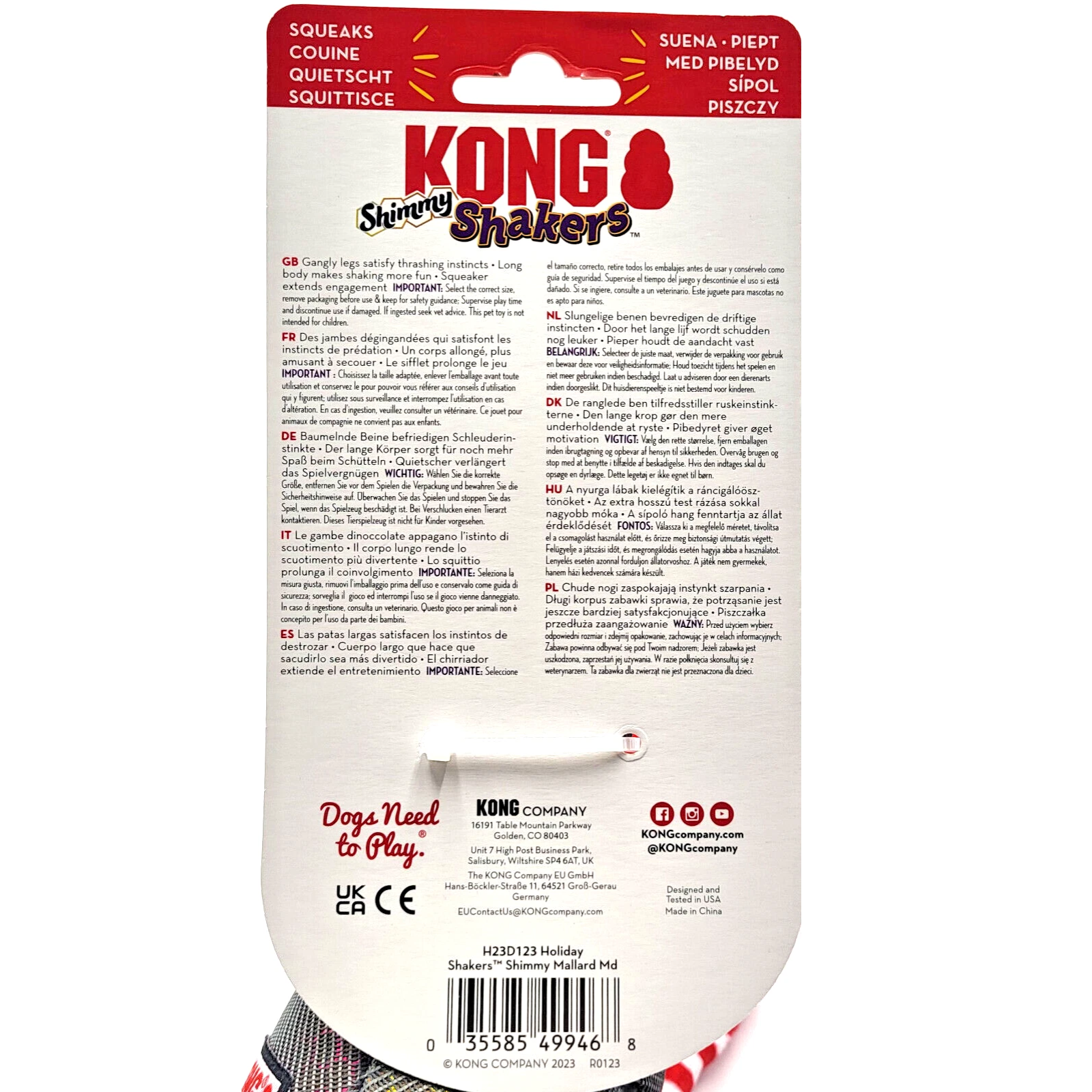 Kong Skinny Shakers packaging with text and branding on a white background